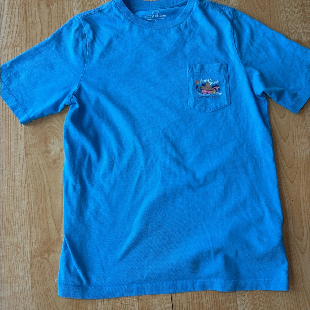 Vineyard Vines Bright Blue Short Sleeve Pocket Tee